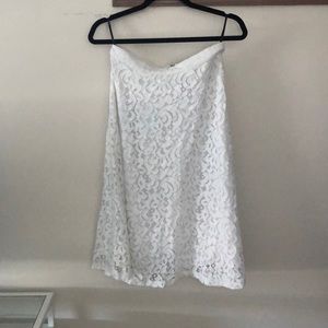 White lace skirt